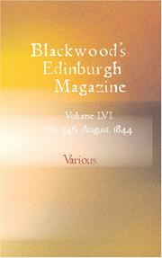 Cover of: Blackwood\'s Edinburgh Magazine by Various, Various