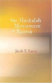 The Haskalah Movement in Russia by Raisin, Jacob S.