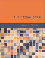 Cover of: The Texan Star (Large Print Edition) by Joseph A. Altsheler