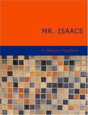 Cover of: Mr. Isaacs (Large Print Edition) by Francis Marion Crawford, Francis Marion Crawford