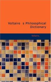 Cover of: Voltaire\'s Philosophical Dictionary by Voltaire, Voltaire