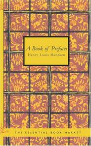 Cover of A Book of Prefaces