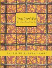 Cover of: Three Years War (Large Print Edition) | Christiaan Rudolf De Wet