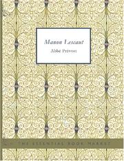 Cover of: Manon Lescaut (Large Print Edition) by Abbé Prévost