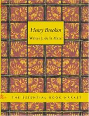 Cover of: Henry Brocken (Large Print Edition) by Walter De la Mare