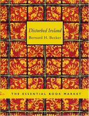 Cover of: Disturbed Ireland (Large Print Edition) by Bernard H. Becker, Bernard H. Becker
