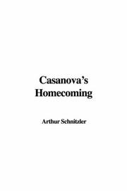 Cover of: Casanova's Homecoming by Arthur Schnitzler, Arthur Schnitzler