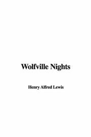 Cover of: Wolfville Nights | Henry Alfred Lewis