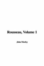 Cover of: Rousseau, Volume 1