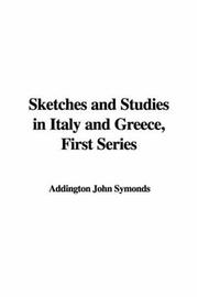 Cover of: Sketches and Studies in Italy and Greece, First Series
