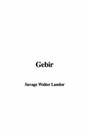 Cover of: Gebir