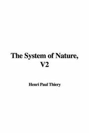 Cover of: The System of Nature, V2 | Henri Paul Thiery