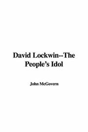 Cover of: David Lockwin--The People's Idol by John McGovern
