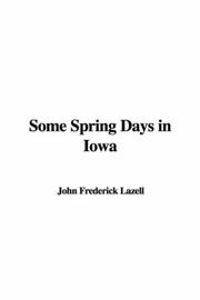 Cover of: Some Spring Days in Iowa