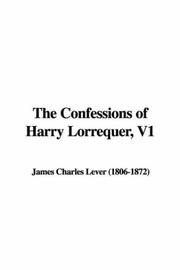 Cover of: The Confessions of Harry Lorrequer, V1