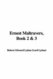 Cover of: Ernest Maltravers, Book 2 & 3 by Edward Bulwer Lytton, Baron Lytton