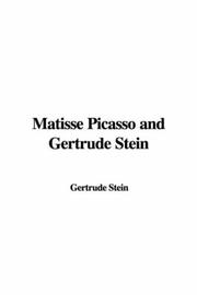 Cover of: Matisse Picasso and Gertrude Stein by Gertrude Stein