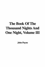 Cover of: The Book Of The Thousand Nights And One Night, Volume III