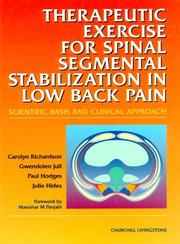 Cover of: Therapeutic Exercise for Spinal Segmental Stabilization: In Lower Back Pain