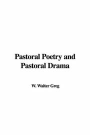 Cover of: Pastoral Poetry and Pastoral Drama