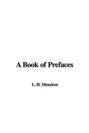 Cover of A Book of Prefaces