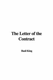 Cover of: The Letter of the Contract by Basil King