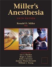 Cover of: Miller's Anesthesia by Ronald D. Miller