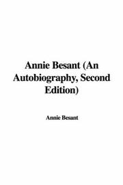 Cover of: Annie Besant (An Autobiography, Second Edition)