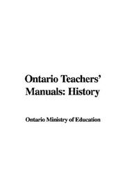 Cover of: Ontario Teachers' Manuals: History
