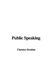 Cover of: Public Speaking | Clarence Stratton