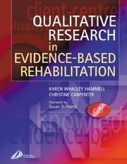 Cover of: Qualitative Research in Evidence-Based Rehabilitation