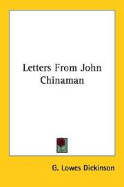 Cover of: Letters From John Chinaman by G. Lowes Dickinson