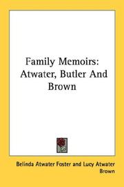 Cover of: Family Memoirs | Belinda Atwater Foster