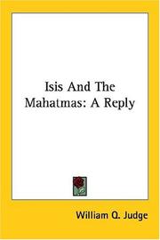Cover of: Isis and the Mahatmas: A Reply