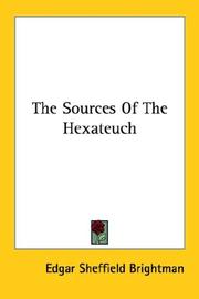 Cover of: The Sources Of The Hexateuch