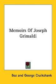 Cover of: Memoirs Of Joseph Grimaldi | 