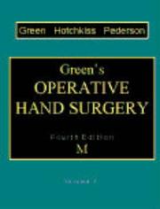 Cover of: Green's operative hand surgery