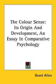 Cover of: The Colour Sense by Grant Allen