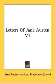 Cover of: Letters Of Jane Austen V1 by Jane Austen