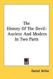 Cover of: The History Of The Devil by Daniel Defoe