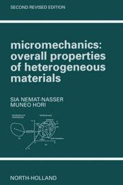 Cover of: Micromechanics: Overall Properties of Heterogeneous Materials (North-Holland Series in Applied Mathematics and Mechanics)