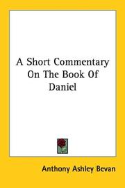 Cover of: A short commentary on the book of Daniel