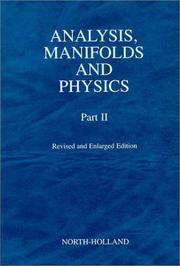 Cover of: Analysis, manifolds and physics. by Yvonne Choquet-Bruhat
