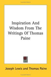 Cover of: Inspiration And Wisdom From The Writings Of Thomas Paine by Thomas Paine