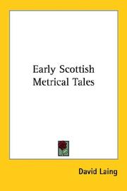 Cover of: Early Scottish Metrical Tales