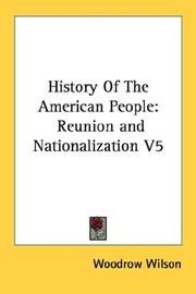 Cover of: History Of The American People by Woodrow Wilson