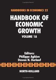 Cover of: Handbook of Economic Growth, Volume 1A (Handbooks in Economics) by 