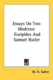 Cover of: Essays On Two Moderns: Euripides And Samuel Butler