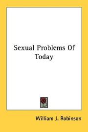 Cover of: Sexual Problems Of Today