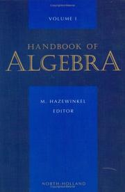 Cover of: Handbook of Algebra : Volume 1
